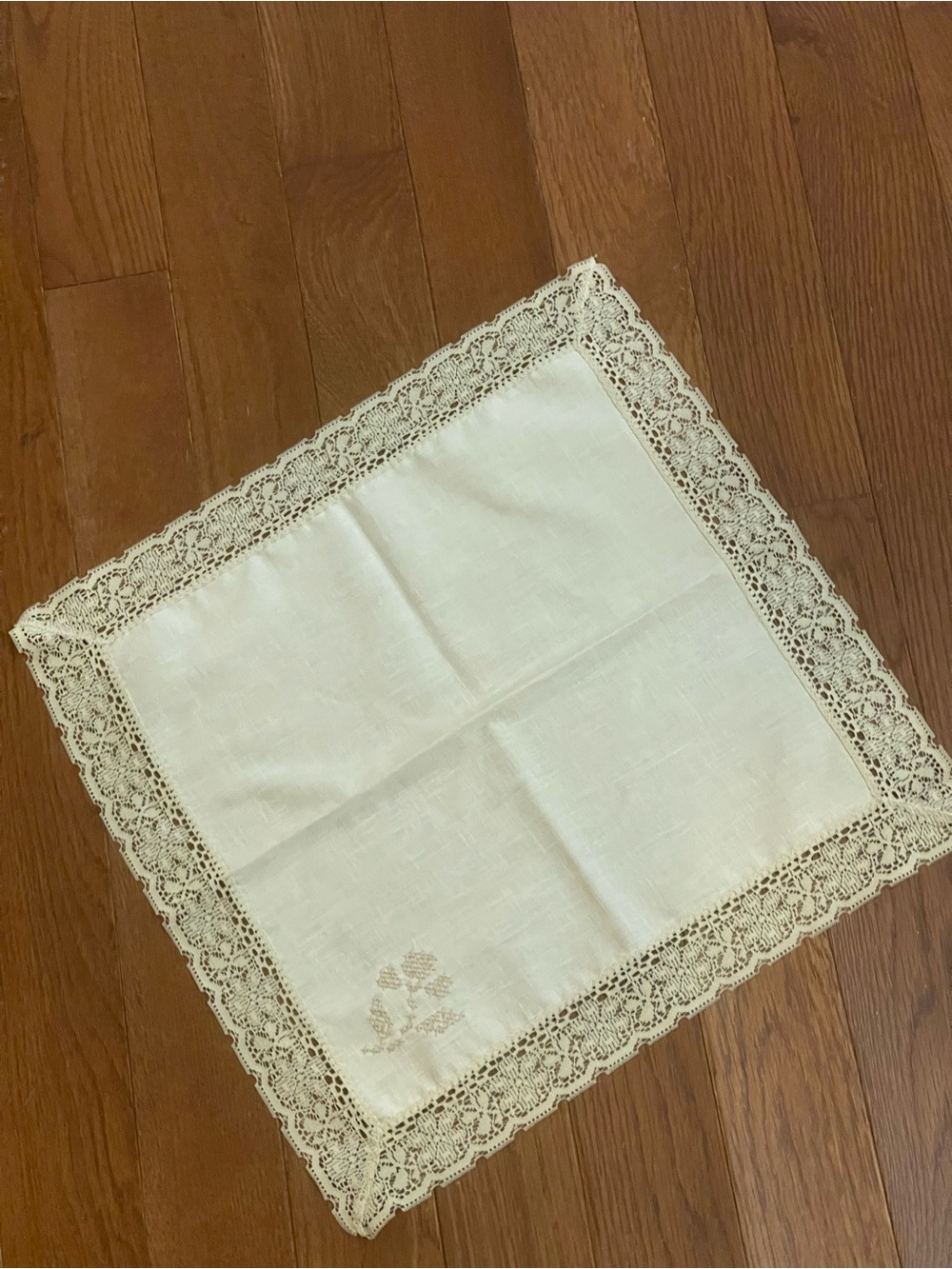 Vintage hand stitch table  napkin set of 4